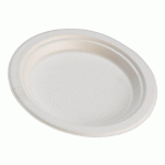 ASSIETTE EN CARTON Ø 23 CM, BLANCHE - LOT DE 50