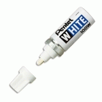 MARQUEUR PEINTURE POINTE EN FIBRE OGIVE LARGE CORPS MÉTAL COLORIS BLANC WHITE 100W - LOT DE 3