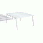 PÔLE DE 2 BUREAUX SUIVANT EDEN ARCHE + GOULOTTE BLANC L 140 CM BLANC