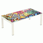 TABLE BASSE EASY OFFICE 114X60 CM PIED BLANC PLATEAU FREESTYLE - MANUTAN COLLECTIVITÉS