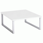 TABLE BASSE PUNTO 60 X 60 CM PLATEAU BLANC - SOKOA