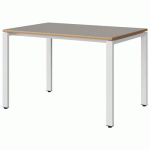 TABLE MALIBU 120X80 T6 SOUDÉ STRA ALAISÉ GRIS U727/BLC 9016