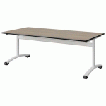 TABLE MALIBU 160X80 T3 DL STRA CHÊNE 1146/NOIR BLC 9016