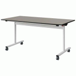 TABLE MALIBU RAB. 160X80 T6 DL ST GRIS U727/NOIR BLC 9016