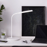 BRILLIANT LAMPE DE BUREAU LED JONI, BLANC, HAUTEUR 34 CM, CCT, INTENSITÉ VARIABLE