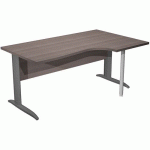 BUREAU 90° PIEDS L MÉTAL FAST 160CM - FRÊNE ANTHRACITE