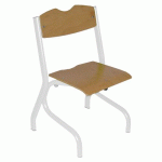 CHAISE TIM AST - T4 - PIÈTEMENT ACIER - HÊTRE NATUREL/BLANC - RODET