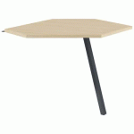 EXTENSION POLYGONE GARY P/RETOUR 80 CM PIED ANTH. PLATEAU CHÊNE CLAIR - MBA