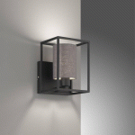 FISCHER & HONSEL APPLIQUE GILLI AVEC ABAT-JOUR EN TISSU GRIS