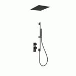 KIT DE DOUCHE THERMOSTATIQUE ET ENCASTRÉ BLOCK SYSTEM AVEC FERMETURE ET RÉGLAGE DU DÉBIT (2 VOIES) - TRES 20625203NM NOIR MAT