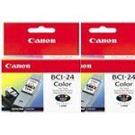 LOT DE 2 CARTOUCHES ENCRE CANON BCI 24 COULEUR