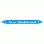 LOT DE 3 - MARQUEUR TUYAUTERIE - AIR REFROIDISSEMENT - VINYLE LAMINÉ 250 X 26 MM