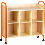 MEUBLE DE RANGEMENT 6 CASES CHLOÉ BLEU RAL 5015 - MANUTAN COLLECTIVITÉS