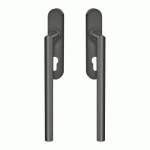 POIGNÉE DE MANŒUVRE PORTE COULISSANTE RHODOS ROSACE OVALE - GRIS TITANIUM - CLÉ I INT EXT KARCHER DESIGN