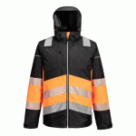 PORTWEST PW364 PARKA PW3 HV CLASSE 1 ORANGE/NOIR - TAILLE L
