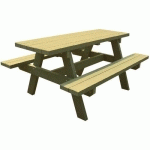 TABLE BANCS PARC LIVRÉE MONTÉ SABLE - À SCELLER - MANUTAN EXPERT