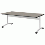TABLE MALIBU 160X80 T3 DL STRA ANTIB GRIS U727/NOIR BLC 9016