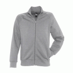VESTE ZIPPÉE MOLLETON UNI TECH GRIS CHINÉ