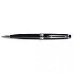 WATERMAN STYLO BILLE POINTE MOYENNE EXPERT CORPS LAQUÉ NOIR MAT,ATTRIBUTS CHROMÉS (CT)