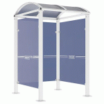 ABRI CAISSE VOÛTE 1.50 M AVEC BARDAGES LATÉRAUX - BLANC 9010 - PROCITY