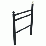 BARRIÈRE LIZEL PMR 1 M TÊTE BOULE MÉTAL GRIS 7016 - BUTON DESIGN