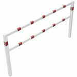 BARRIÈRE POUR CHEMINS PIÉTONS - BLANC/ROUGE - 2500MM - SCHAKE