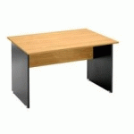 BUREAU DROIT 120 CM AULNE PIED PLEIN NOIR MONTRÉAL 2