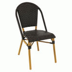 CHAISE EXTERIEURE - ALU - TRESSAGE NOIR - SORBONNE