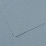 LOT DE 10 - PAPIER DESSIN CANSON FEUILLE MI-TEINTES N 490 GRAIN GELATINE HAUTE TENEUR COTON 160G 50X65CM UNICOLORE BLEU
