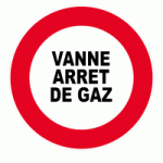 PANNEAU VANNE ARRÊT DE GAZ