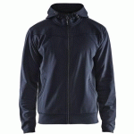 SWEAT ZIPPÉ À CAPUCHE MARINE FONCÉ/NOIR TAILLE M - BLAKLADER