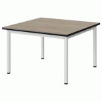 TABLE MALIBU 80X80CM T1 4P STRA CHÊNE 1146/NOIR BLC 9016