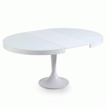 TABLE RONDE EXTENSIBLE TULIPE BLANCHE
