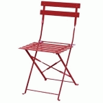 CHAISES EN ACIER BOLERO, ROUGES, PLIANTES