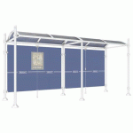 ABRI BUS PROVINCE 5 M SANS BARDAGES LATÉRAUX CITY BLANC 9010 - PROCITY