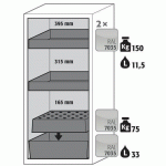 ARMOIRE SÉCURITÉ S-CLASSIC-90 S90.129.060 GRIS CLAIR