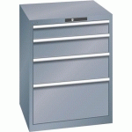 ARMOIRES À TIROIRS GRIS 717X725X850 AVEC 4 TIROIRS 75KG - LISTA