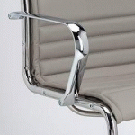 FAUTEUIL DE BUREAU ANDREA - CUIR GRIS