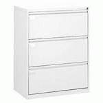 CRÉDENCE MONOBLOC PRO G. 3 TIROIRS L 80 CM - BLANC RAL 9003