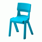 LOT DE 4 - CHAISE SCOLAIRE CLEO TAILLE 2 - MATERNELLE MOYENNE SECTION - TURQUOISE