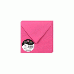 LOT DE 4 - PAQUET DE 20 ENVELOPPES POLLEN 140X140MM 120G/M2 - ROSE FUCHSIA
