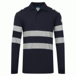 PORTWEST FR733 POLO ML PW3 MODAFLAME FR MARINE - TAILLE S