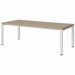 TABLE MALIBU 180X80 T3 SOUDÉ STRA ALAISÉ CHÊNE 1146/BLC 9016