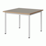 TABLE MALIBU 80X80CM T3 4P STRA ALAISÉ GRIS U727/BLC 9016