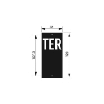 THIRARD - PLAQUE SIGNALÉTIQUE TER 56X130MM À VISSER