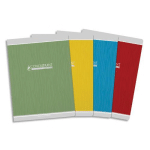 CAHIER RECYCLE 24X32CM - CONQUERANT -SEYES 96 PAGES AGRAFEES COUVERTURE CARTE COLORIS ASSORTIS