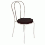 CHAISE BISTROT EXPRESSO CHROME NOIRE