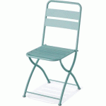 CHAISE DE BISTROT PLIABLE BREEZE EN MÉTAL - BLEU - VEBA