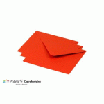 LOT DE 2 - PAQUET DE 20 ENVELOPPES POLLEN 125X138MM 120G/M² - ROUGE CORAIL