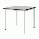 TABLE MALIBU 80X80 T5 4P STR ANTIB BLC SE W911/NOIR BLC 9016